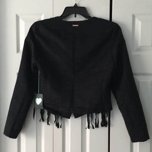 Kendall & Kylie Fringe Black Jacket size MED - Picture 4 of 8